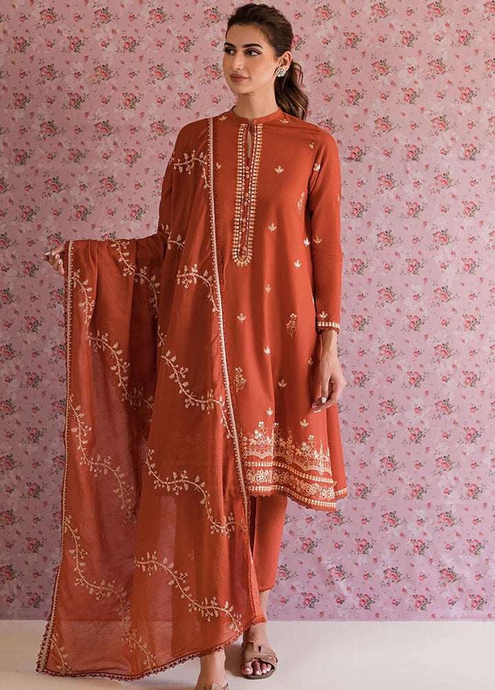 Mahiri By Cross Stitch Embroidered Lawn Suits Unstitched 3 Piece CS23M-V5 D-04 Misty Mellow - Summer Collection