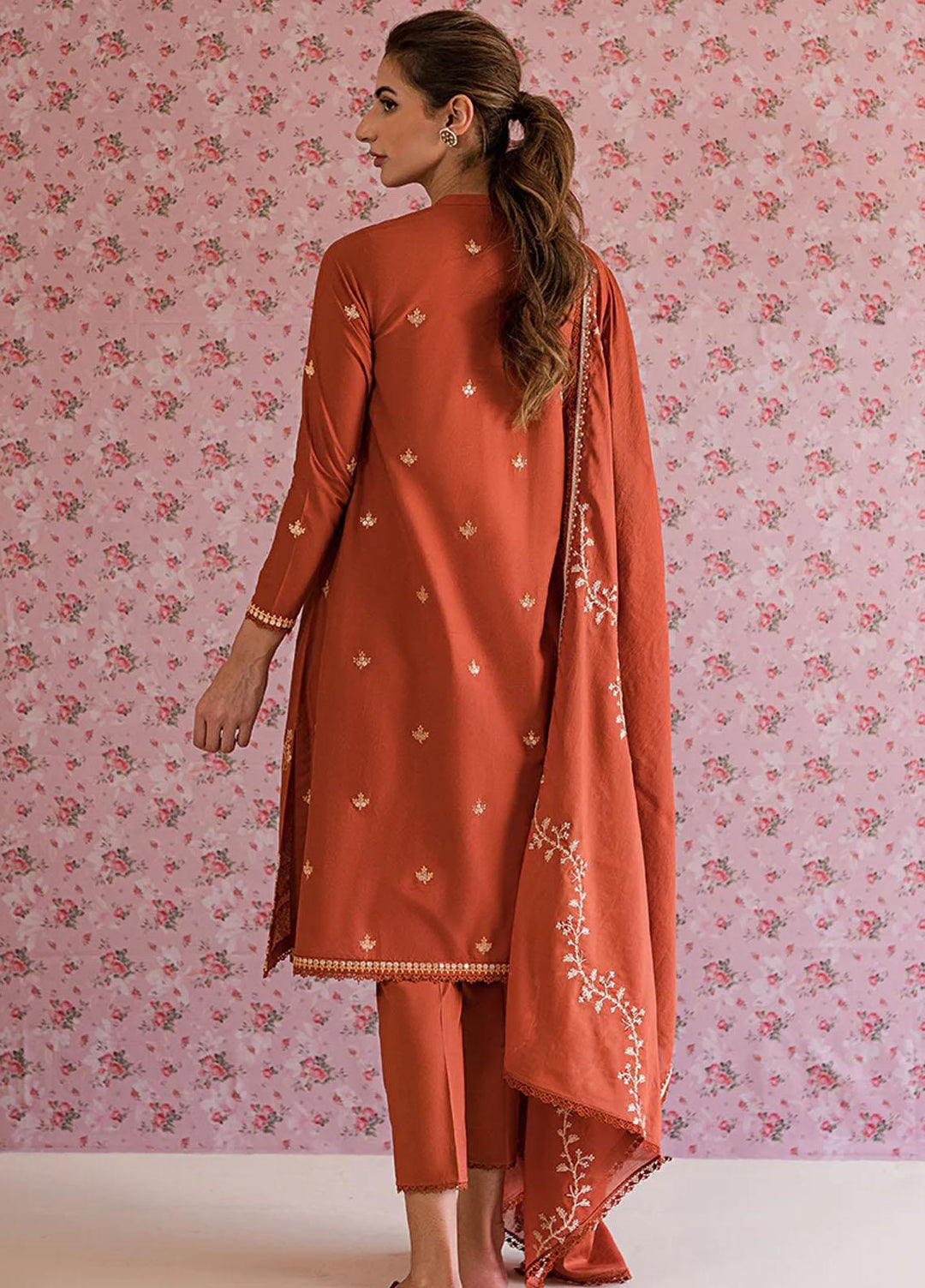 Mahiri By Cross Stitch Embroidered Lawn Suits Unstitched 3 Piece CS23M-V5 D-04 Misty Mellow - Summer Collection