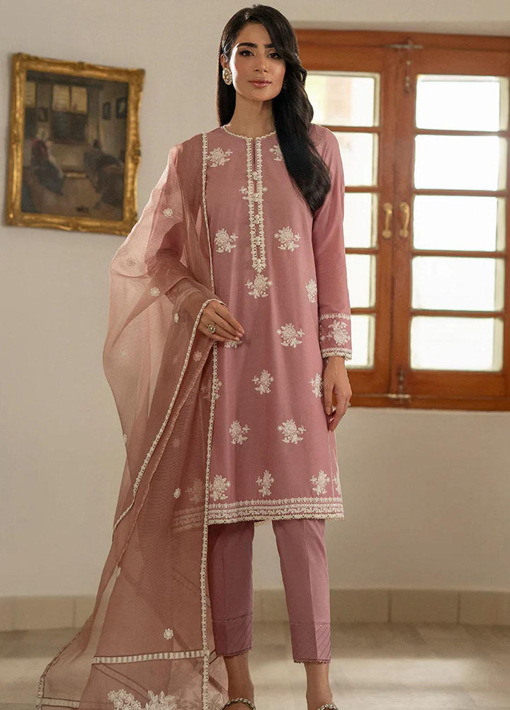 Mahiri By Cross Stitch Embroidered Cambric Suits Unstitched 3 Piece CS23M-V6 D-01 Rosy Muze - Festive Collection