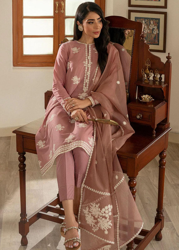 Mahiri By Cross Stitch Embroidered Cambric Suits Unstitched 3 Piece CS23M-V6 D-01 Rosy Muze - Festive Collection