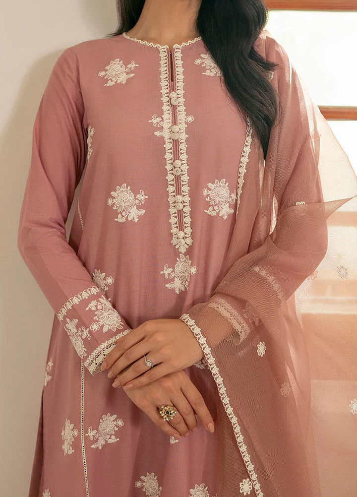 Mahiri By Cross Stitch Embroidered Cambric Suits Unstitched 3 Piece CS23M-V6 D-01 Rosy Muze - Festive Collection