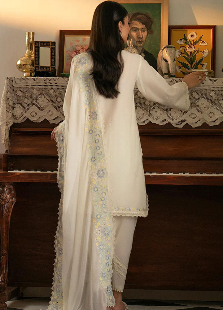 Mahiri By Cross Stitch Embroidered Cambric Suits Unstitched 3 Piece CS23M-V6 D-03 Grizzled Pearl - Festive Collection