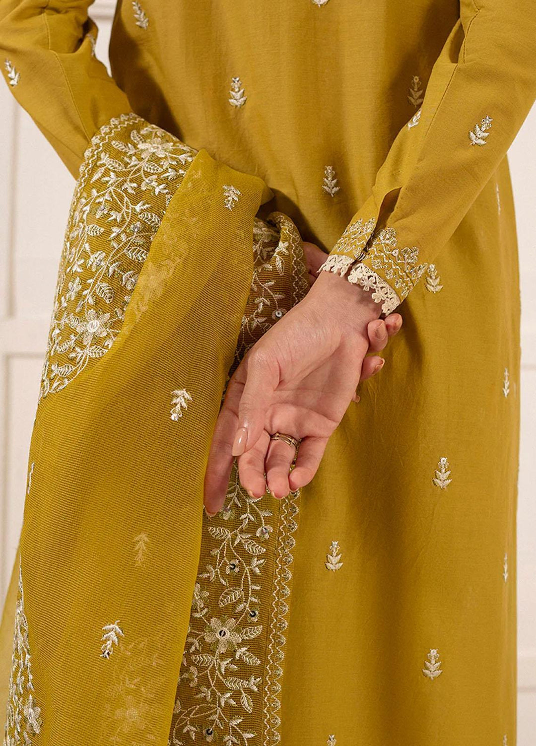 Mahiri By Cross Stitch Embroidered Cambric Suits Unstitched 3 Piece CS23M-V6 D-04 Vibrant Fiona - Festive Collection