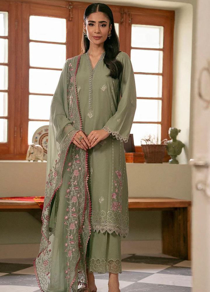 Mahiri By Cross Stitch Embroidered Cambric Suits Unstitched 3 Piece CS23M-V6 D-05 Ethereal Smoke - Festive Collection