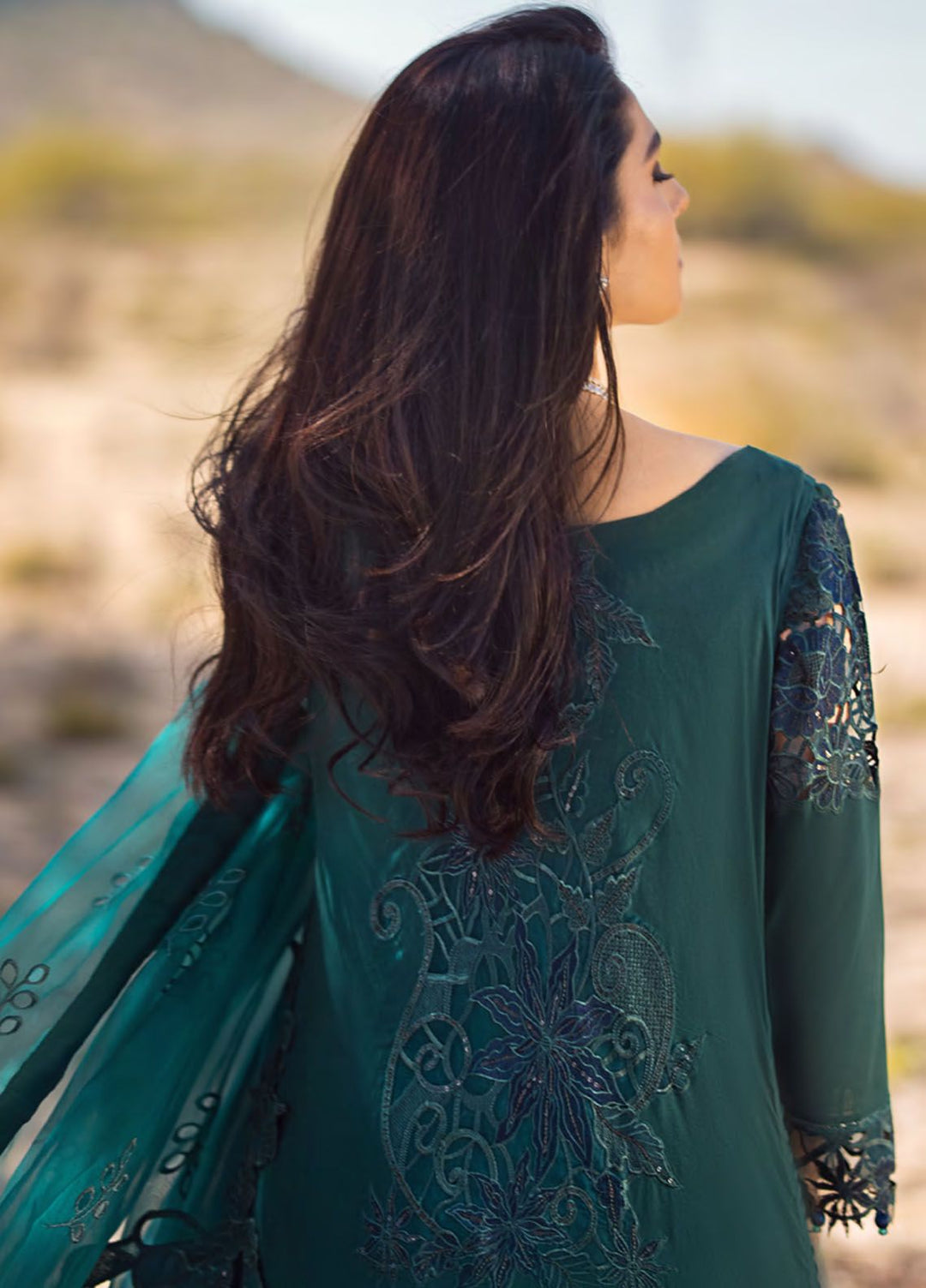 Mahiymaan By Al Zohaib Embroidered Lawn Suits Unstitched 3 Piece MAH24LL M-02 Evergreen Enchantment - Luxury Collection