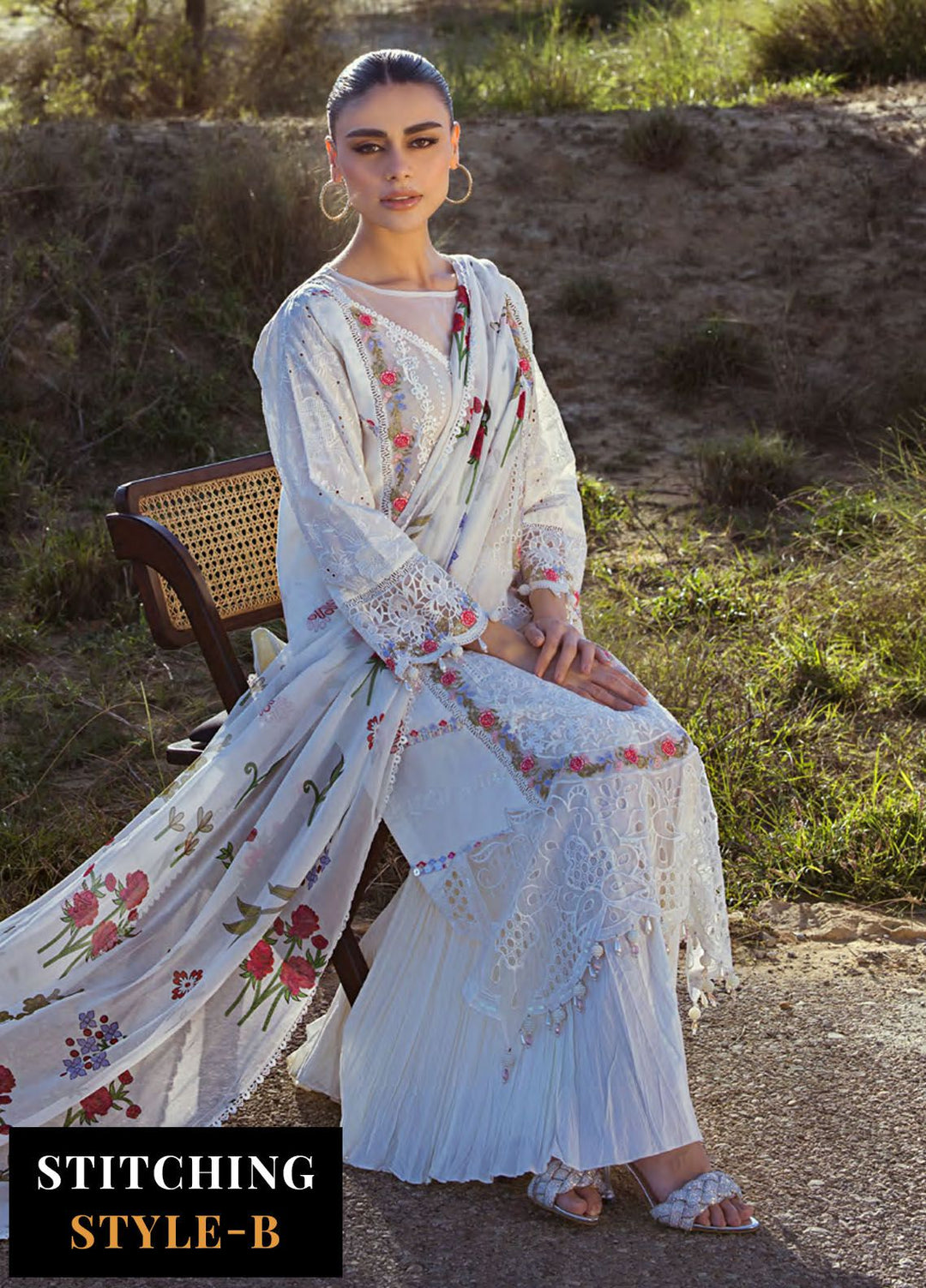 Mahiymaan By Al Zohaib Embroidered Lawn Suits Unstitched 3 Piece MAH24LL M-03 Pristine Flair - Luxury Collection