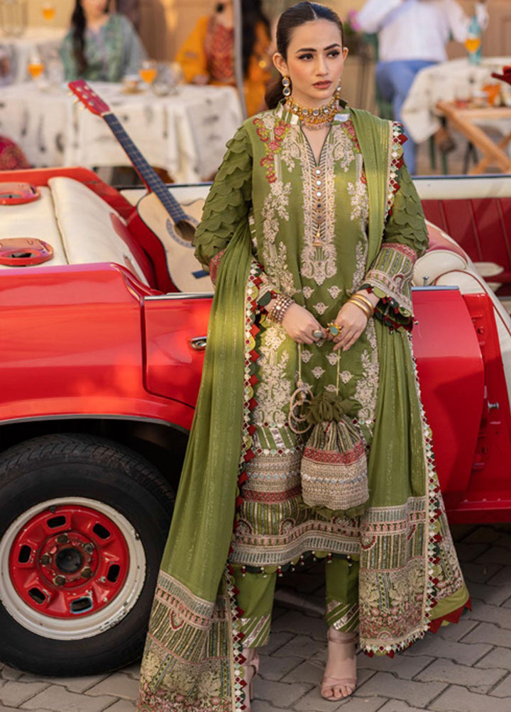 Mahiymaan By Al Zohaib Embroidered Lawn Suits Unstitched 3 Piece AZ22M 04B - Luxury Collection