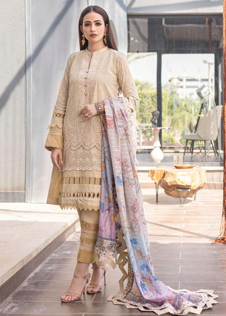 Mahiymaan By Al Zohaib Embroidered Lawn Suits Unstitched 3 Piece AZ22M 06B - Luxury Collection