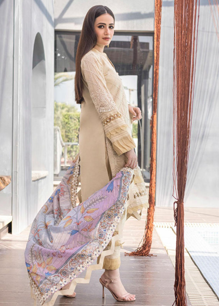 Mahiymaan By Al Zohaib Embroidered Lawn Suits Unstitched 3 Piece AZ22M 06B - Luxury Collection