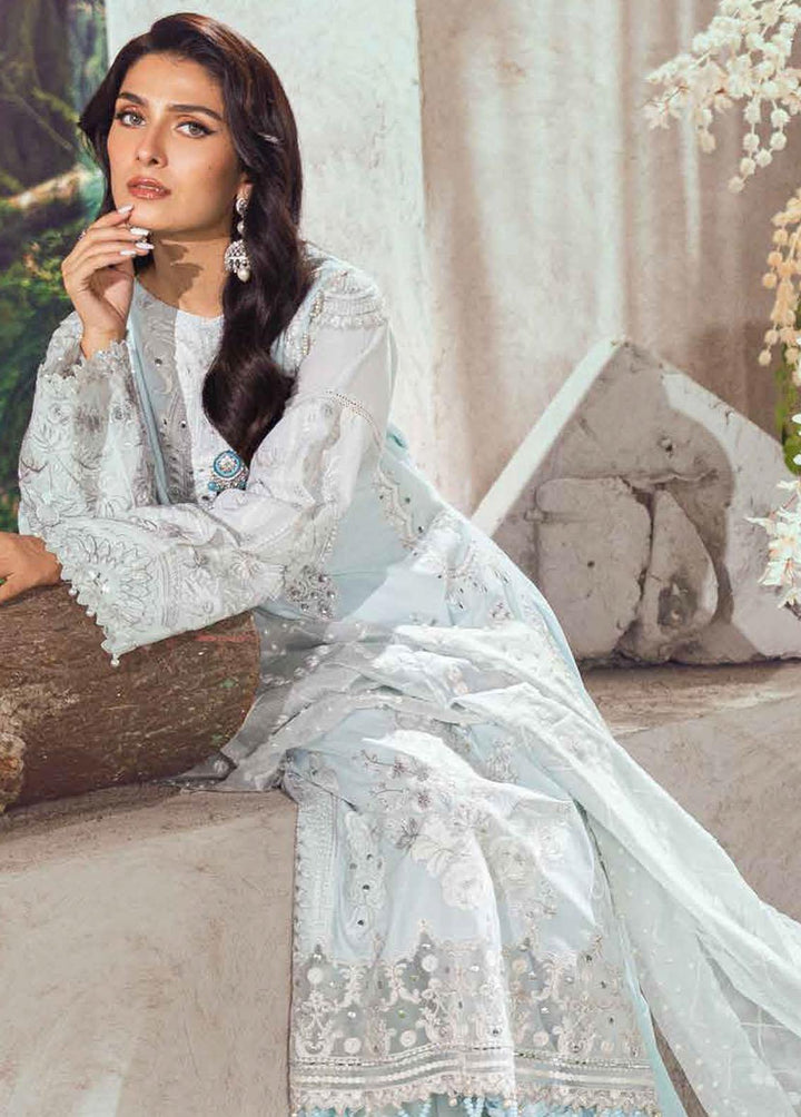 Mahiymaan by Al Zohaib Embroidered Lawn Suits Unstitched 3 Piece MAH23L M01 BLOSSOM ELEGANCE - Summer Collection
