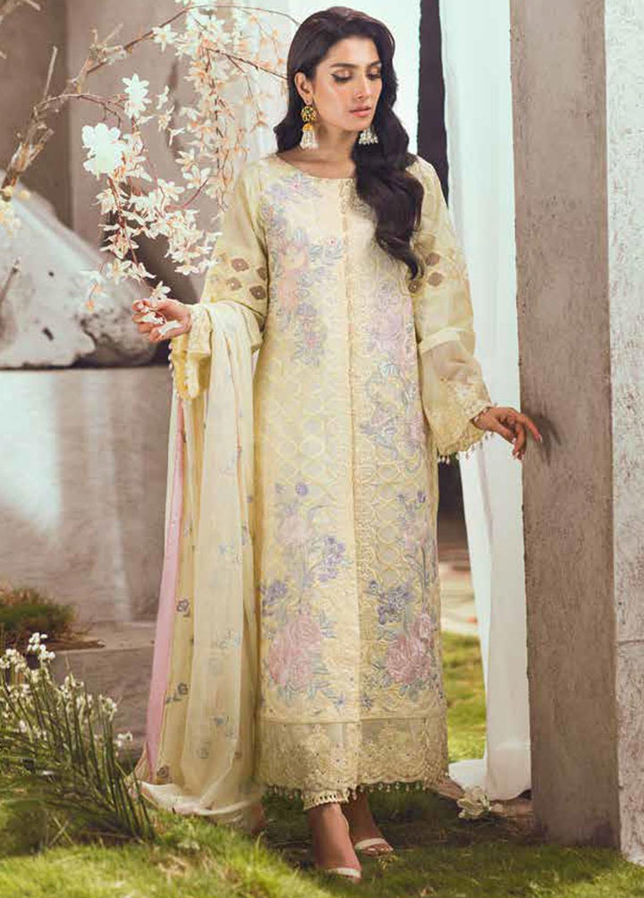 Mahiymaan by Al Zohaib Embroidered Lawn Suits Unstitched 3 Piece MAH23L M03 FLORAL ENCHANT - Summer Collection