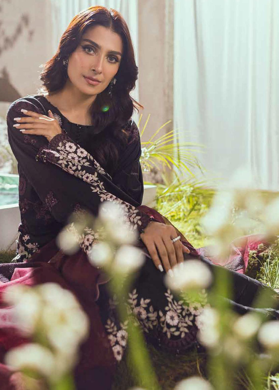 Mahiymaan by Al Zohaib Embroidered Lawn Suits Unstitched 3 Piece MAH23L M04 LAVISH BLOOMS - Summer Collection