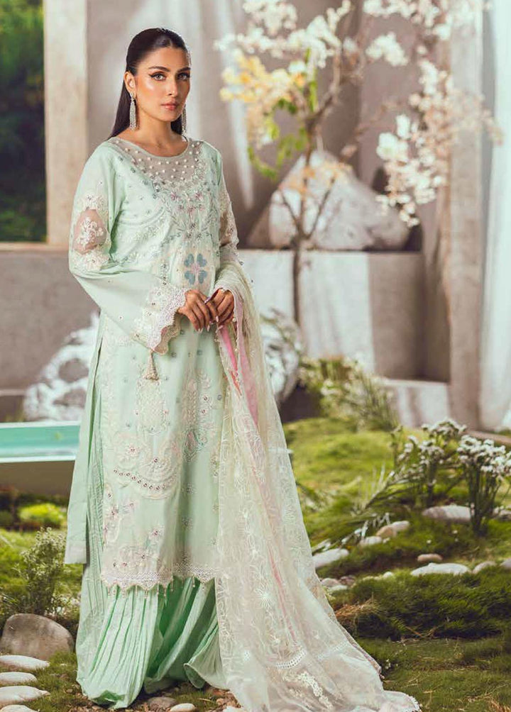 Mahiymaan by Al Zohaib Embroidered Lawn Suits Unstitched 3 Piece MAH23L M05 PETAL WHIMSY - Summer Collection