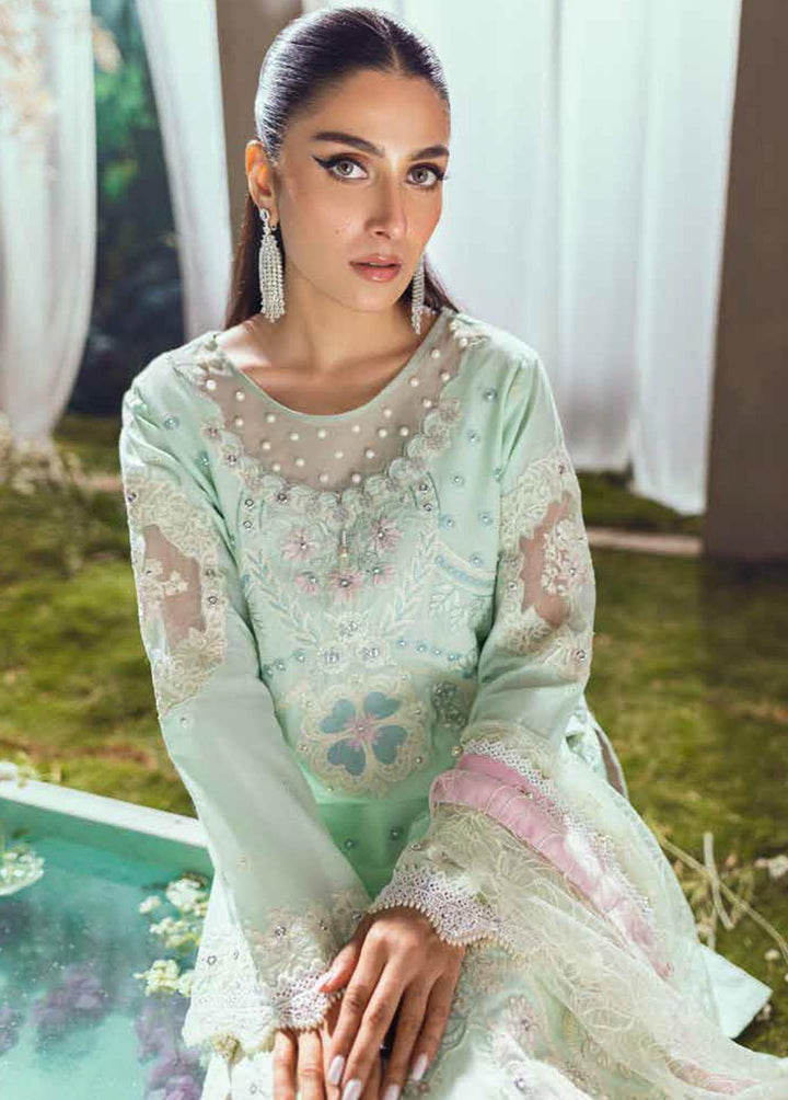 Mahiymaan by Al Zohaib Embroidered Lawn Suits Unstitched 3 Piece MAH23L M05 PETAL WHIMSY - Summer Collection