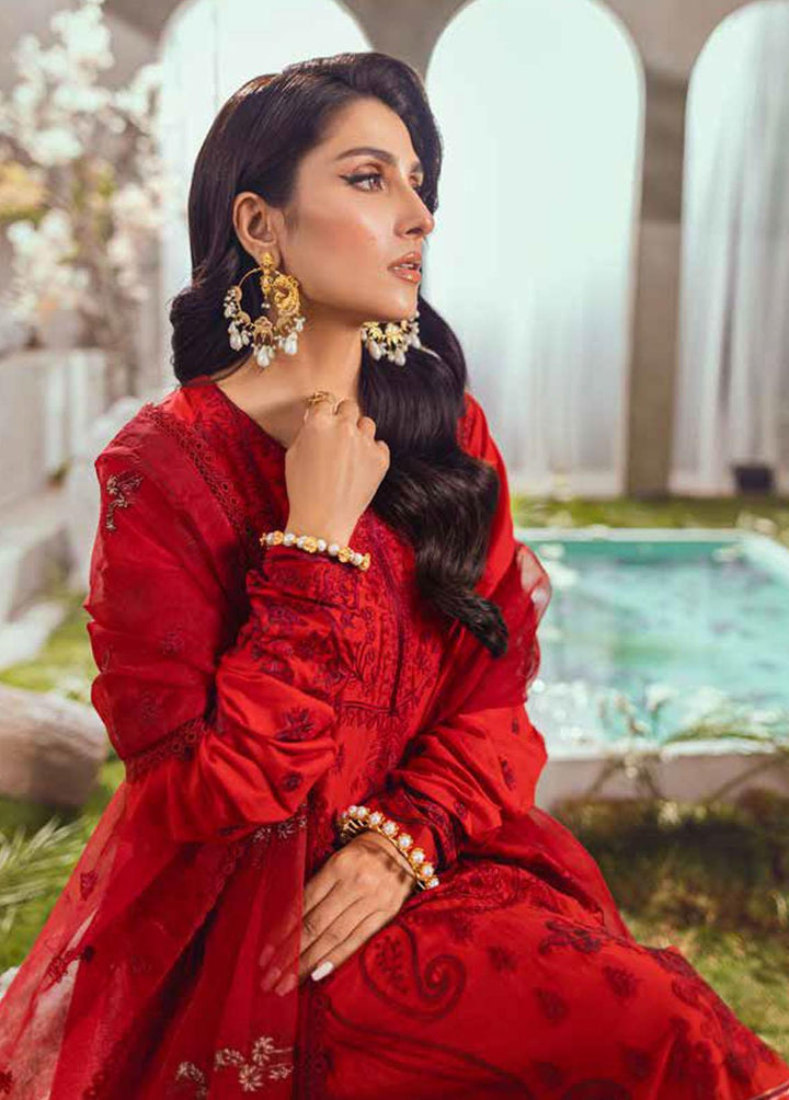 Mahiymaan by Al Zohaib Embroidered Lawn Suits Unstitched 3 Piece MAH23L M06 RADIANT BLOSSOMS - Summer Collection