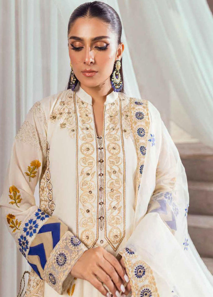 Mahiymaan by Al Zohaib Embroidered Lawn Suits Unstitched 3 Piece MAH23L M07 GRACEFUL PETALS - Summer Collection