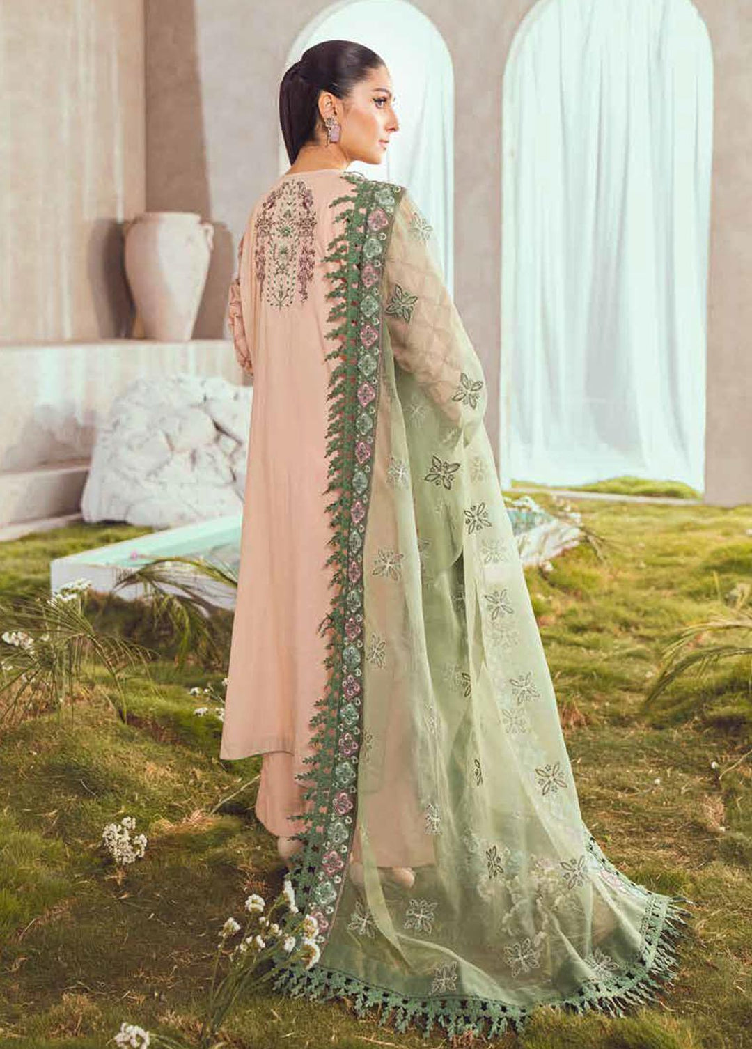 Mahiymaan by Al Zohaib Embroidered Lawn Suits Unstitched 3 Piece MAH23L M09 GARDEN SYMPHONY - Summer Collection