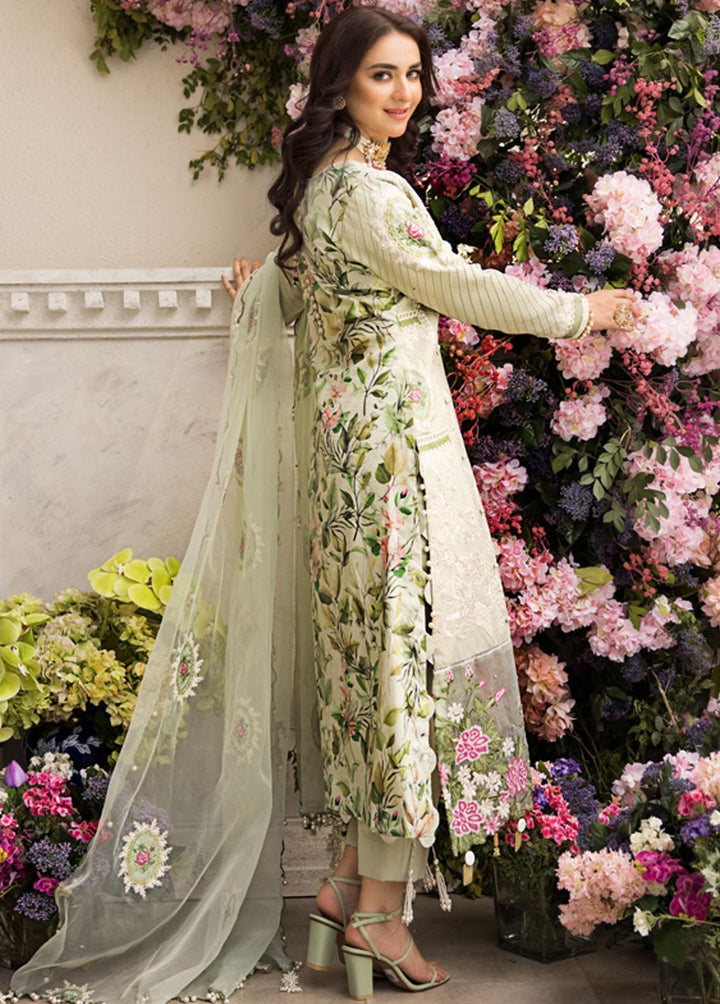 Mahiymaan By Al Zohaib Embroidered Lawn Suits Unstitched 3 Piece MAH23LE D-01 - Luxury Eid Collection