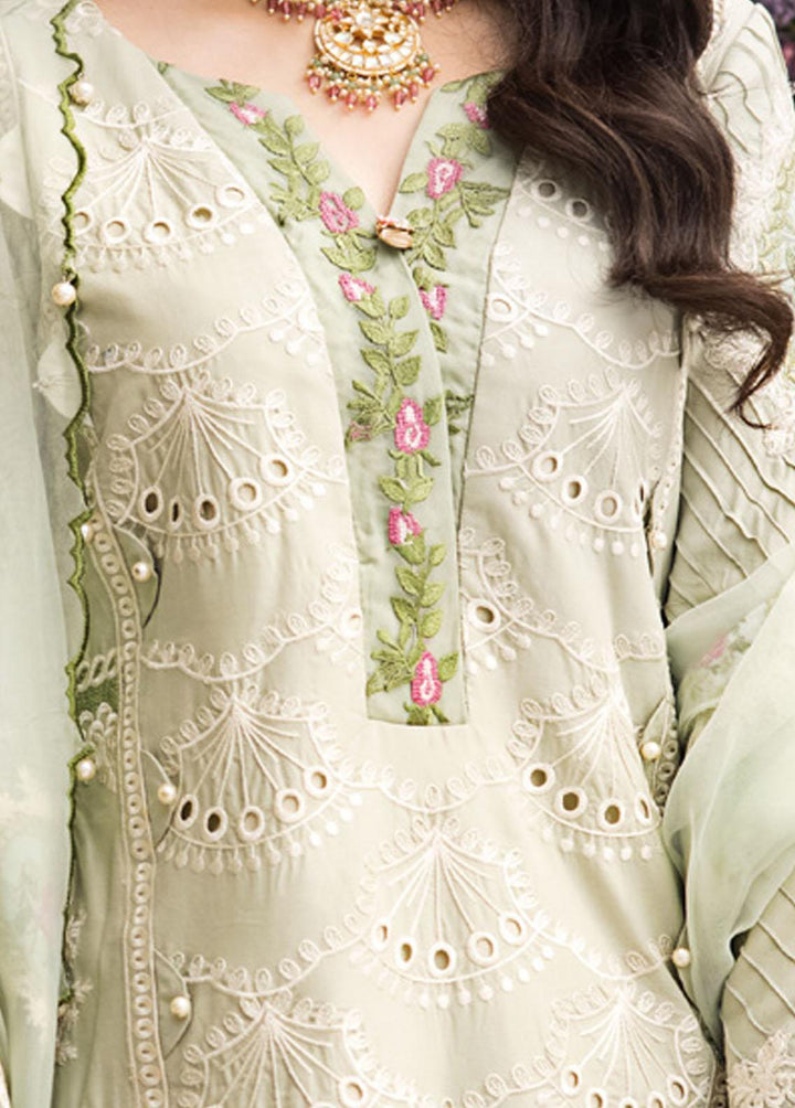 Mahiymaan By Al Zohaib Embroidered Lawn Suits Unstitched 3 Piece MAH23LE D-01 - Luxury Eid Collection