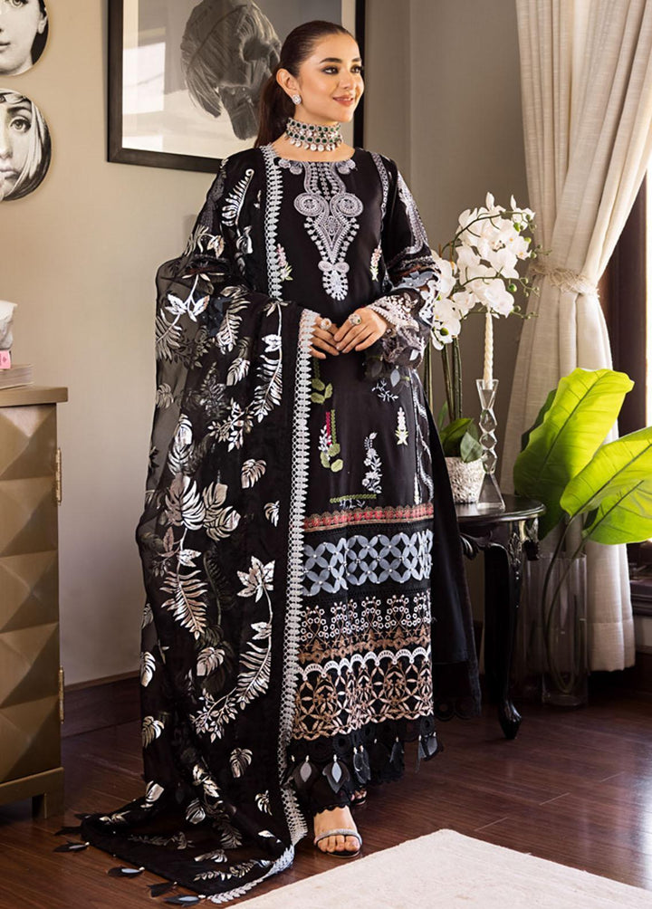 Mahiymaan By Al Zohaib Embroidered Lawn Suits Unstitched 3 Piece MAH23LE D-03 - Luxury Eid Collection