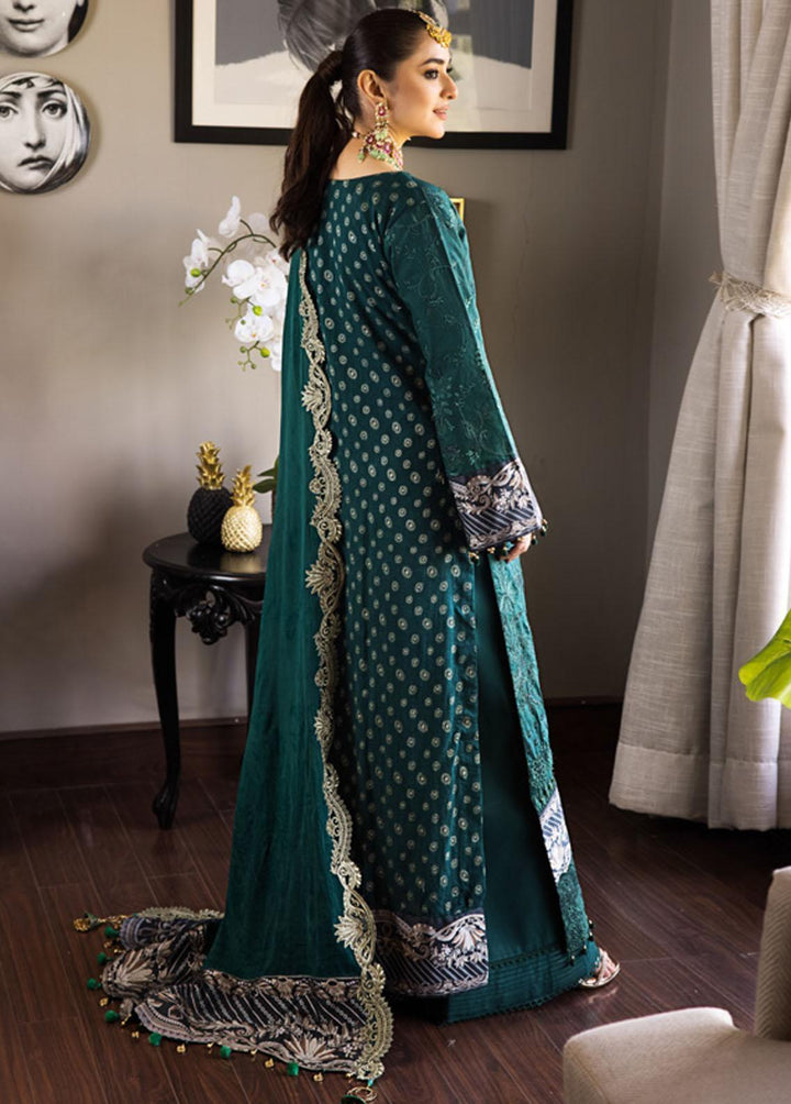 Mahiymaan By Al Zohaib Embroidered Lawn Suits Unstitched 3 Piece MAH23LE D-05 - Luxury Eid Collection