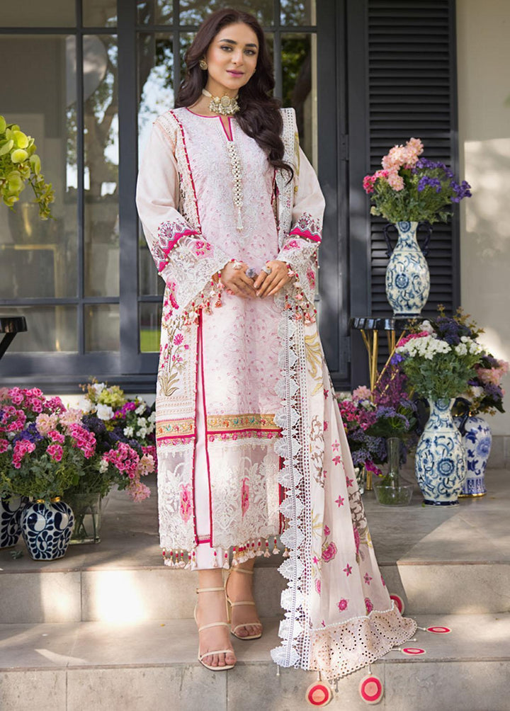 Mahiymaan By Al Zohaib Embroidered Lawn Suits Unstitched 3 Piece MAH23LE D-09 - Luxury Eid Collection