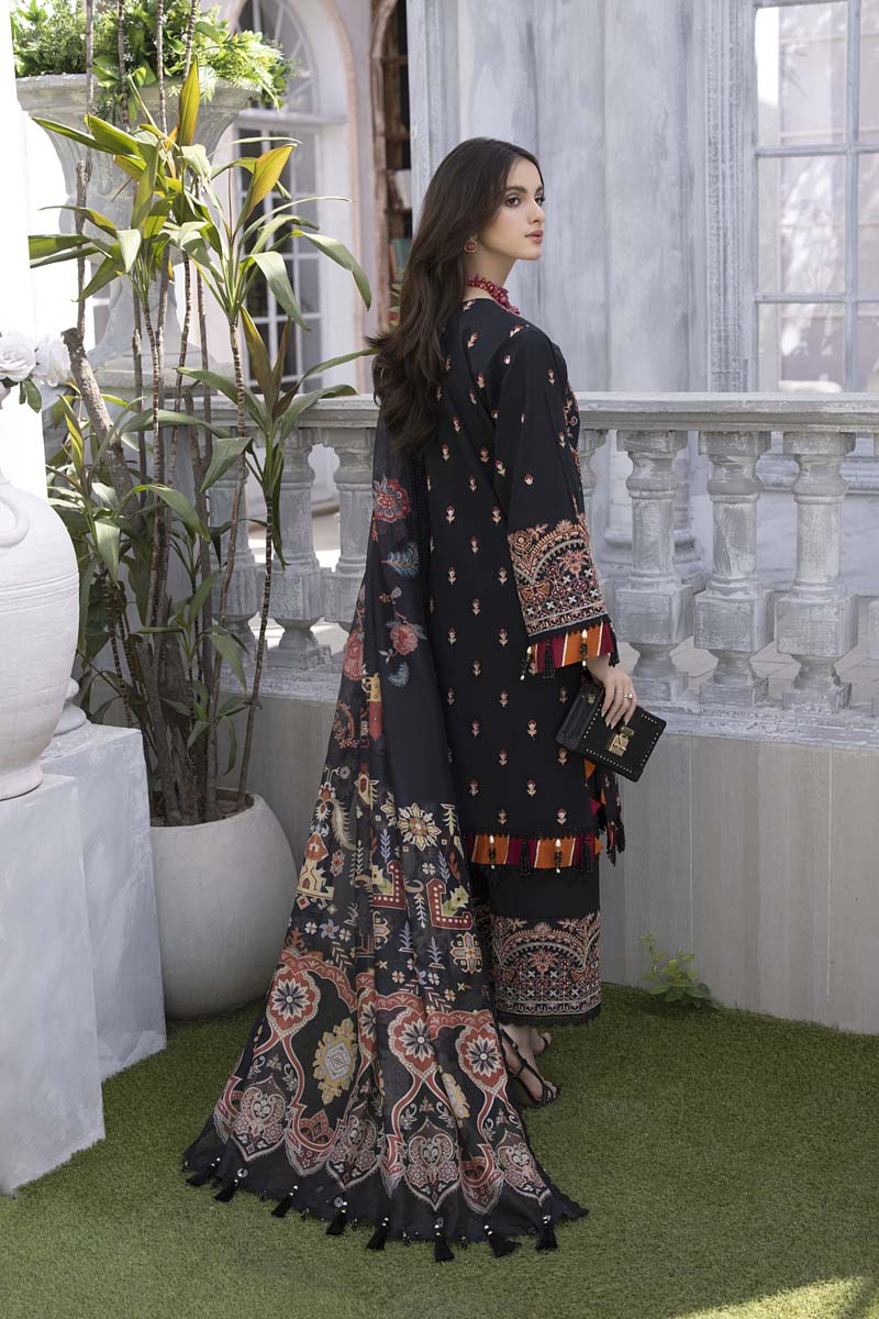 Husn E Adaa by Maham Sultan Unstitched Embroidered Lawn 3 Piece Suit MS26UHA Mahrukh - Lawn Collection