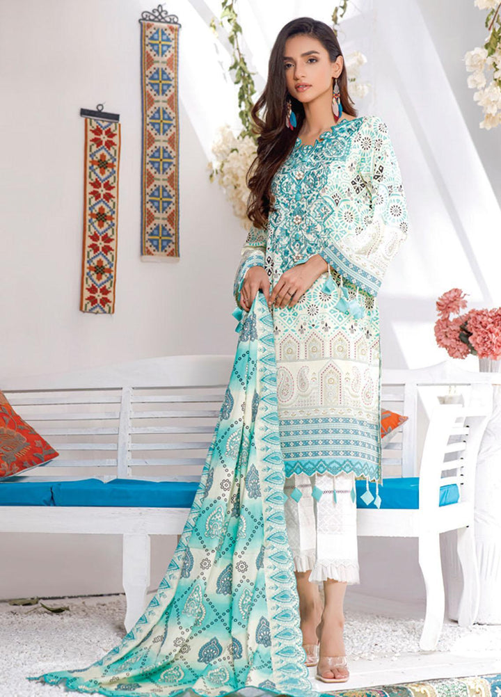 Mahnoor by Al Zohaib Embroidered Chikankari Suits Unstitched 3 Piece AZ21M 03A - Summer Collection