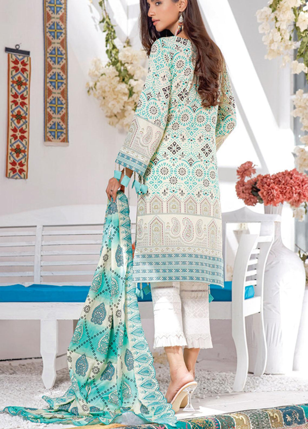 Mahnoor by Al Zohaib Embroidered Chikankari Suits Unstitched 3 Piece AZ21M 03A - Summer Collection
