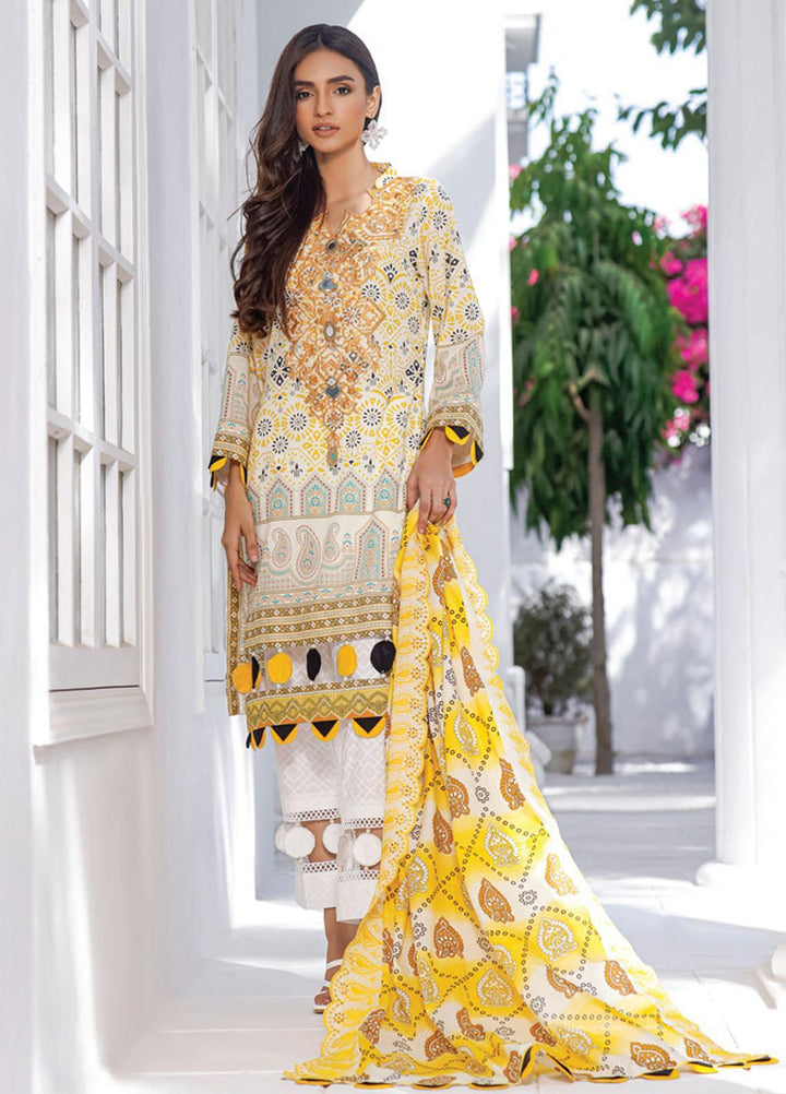 Mahnoor by Al Zohaib Embroidered Chikankari Suits Unstitched 3 Piece AZ21M 03B - Summer Collection