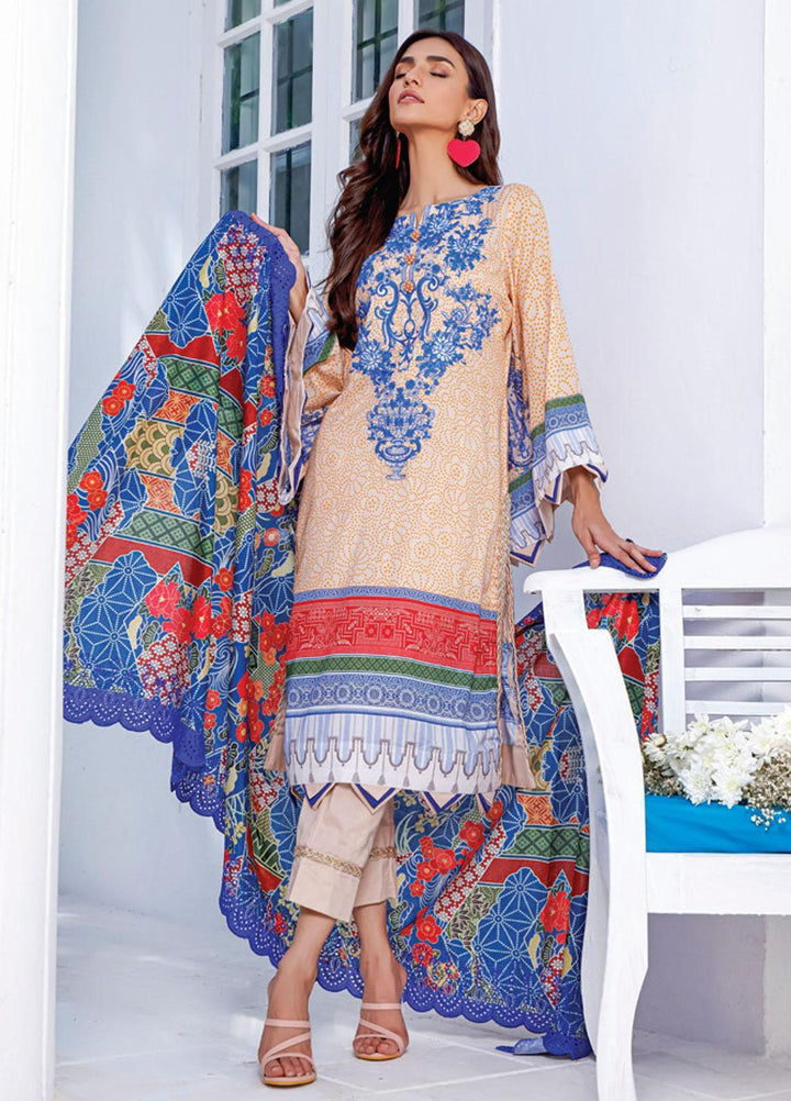 Mahnoor by Al Zohaib Embroidered Chikankari Suits Unstitched 3 Piece AZ21M 04B - Summer Collection