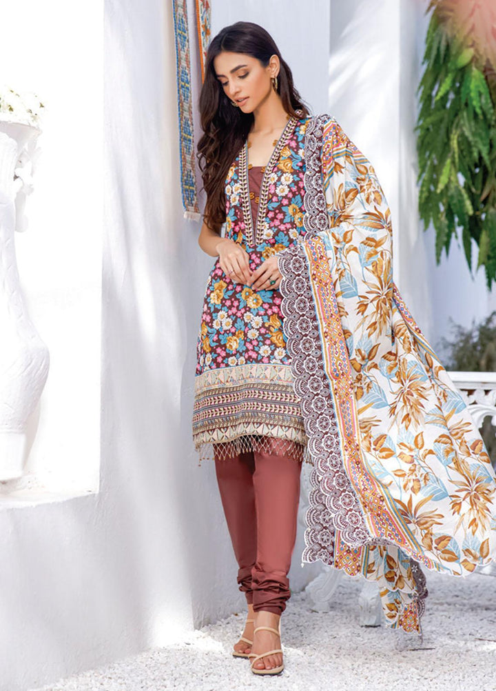 Mahnoor by Al Zohaib Embroidered Chikankari Suits Unstitched 3 Piece AZ21M 06B - Summer Collection