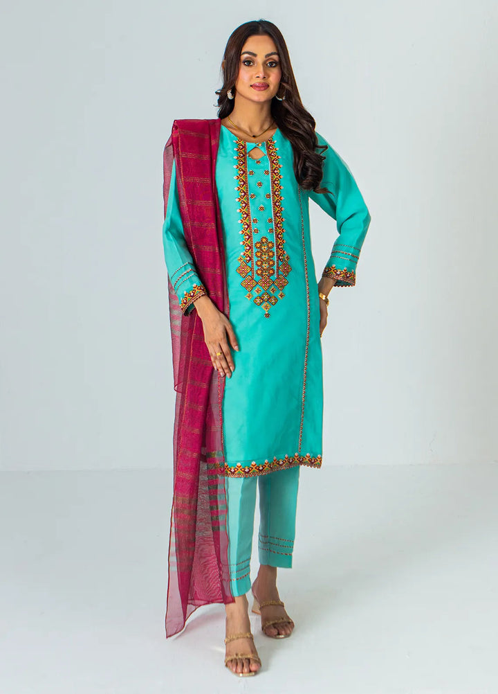 Mahnoor Ejaaz Pret Embroidered Organza 3 Piece Suit MELP-SH-002