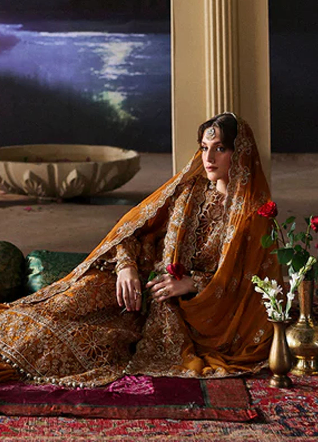 Mahnur Embroidered Organza Suits Unstitched 3 Piece D-03 Gulebahar - Formals Collection