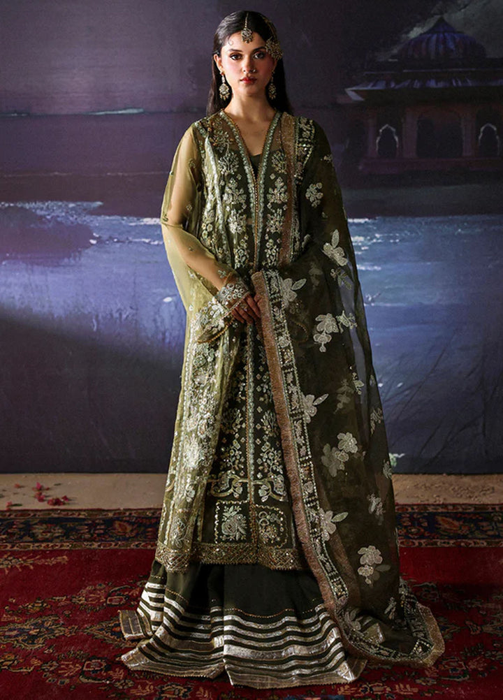 Mahnur Embroidered Organza Suits Unstitched 3 Piece D-04 Haniye - Formals Collection