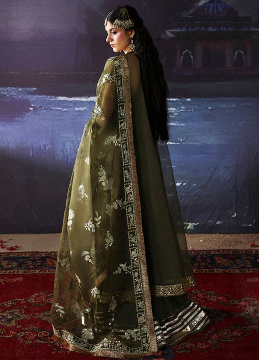 Mahnur Embroidered Organza Suits Unstitched 3 Piece D-04 Haniye - Formals Collection