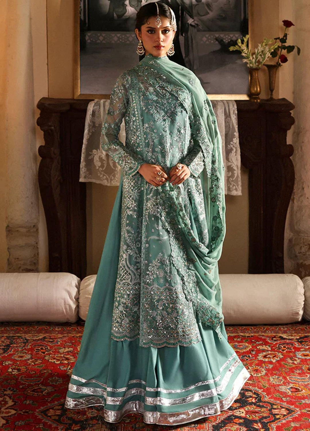 Mahnur Embroidered Organza Suits Unstitched 3 Piece D-05 Nashmira - Formals Collection