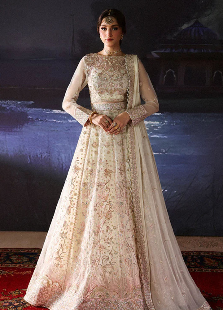 Mahnur Embroidered Organza Suits Unstitched 3 Piece D-06 Nureh - Formals Collection