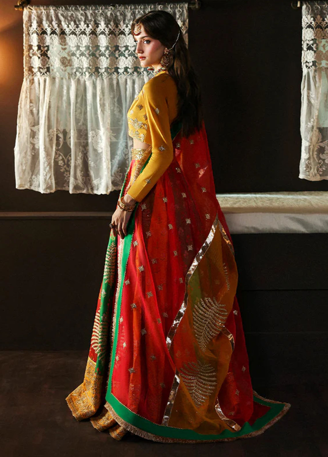 Mahnur Embroidered Organza Suits Unstitched 3 Piece D-07 Nazgul - Formals Collection