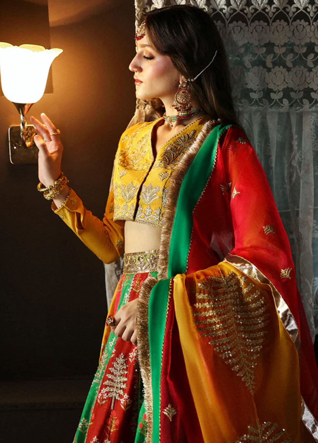 Mahnur Embroidered Organza Suits Unstitched 3 Piece D-07 Nazgul - Formals Collection