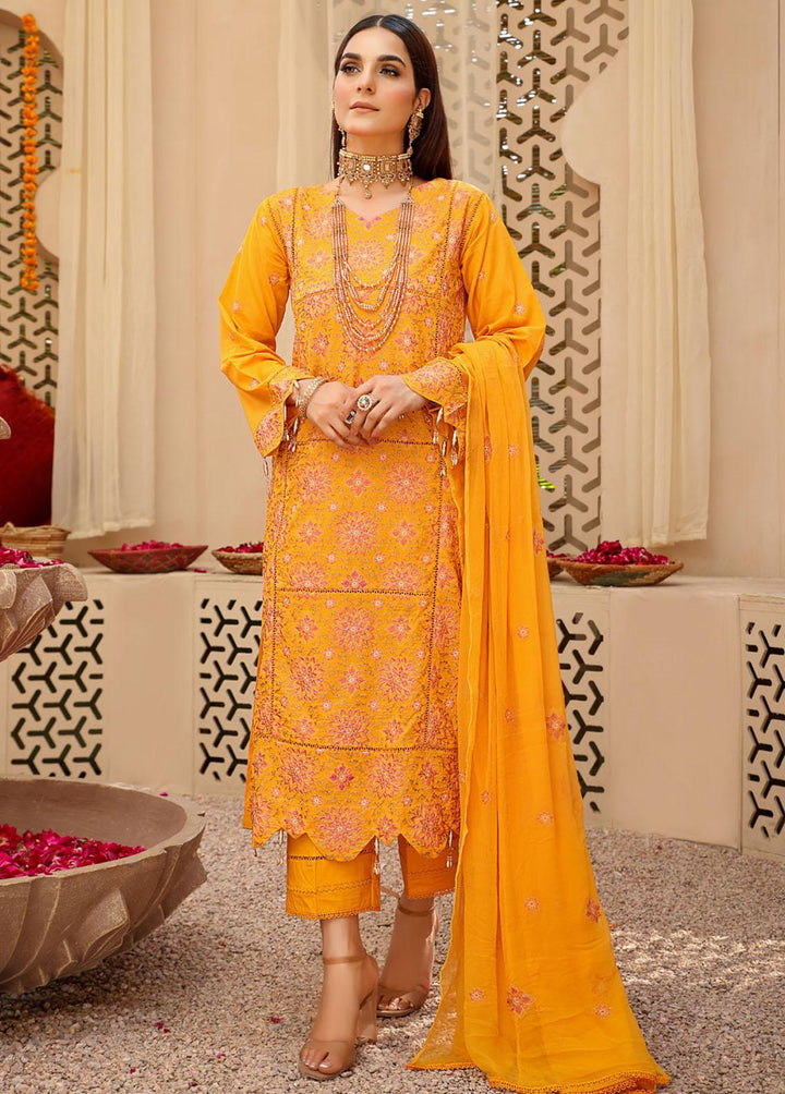 Breeze By Mahnur Embroidered Lawn Suits Unstitched 3 Piece MN22B ML-02 - Luxury Collection