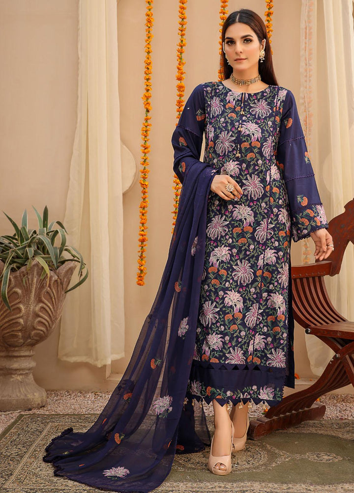 Breeze By Mahnur Embroidered Lawn Suits Unstitched 3 Piece MN22B ML-04 - Luxury Collection