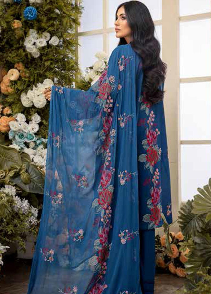 Breeze By Mahnur Embroidered Lawn Suits Unstitched 3 Piece MN22LB ML-03 - Luxury Collection