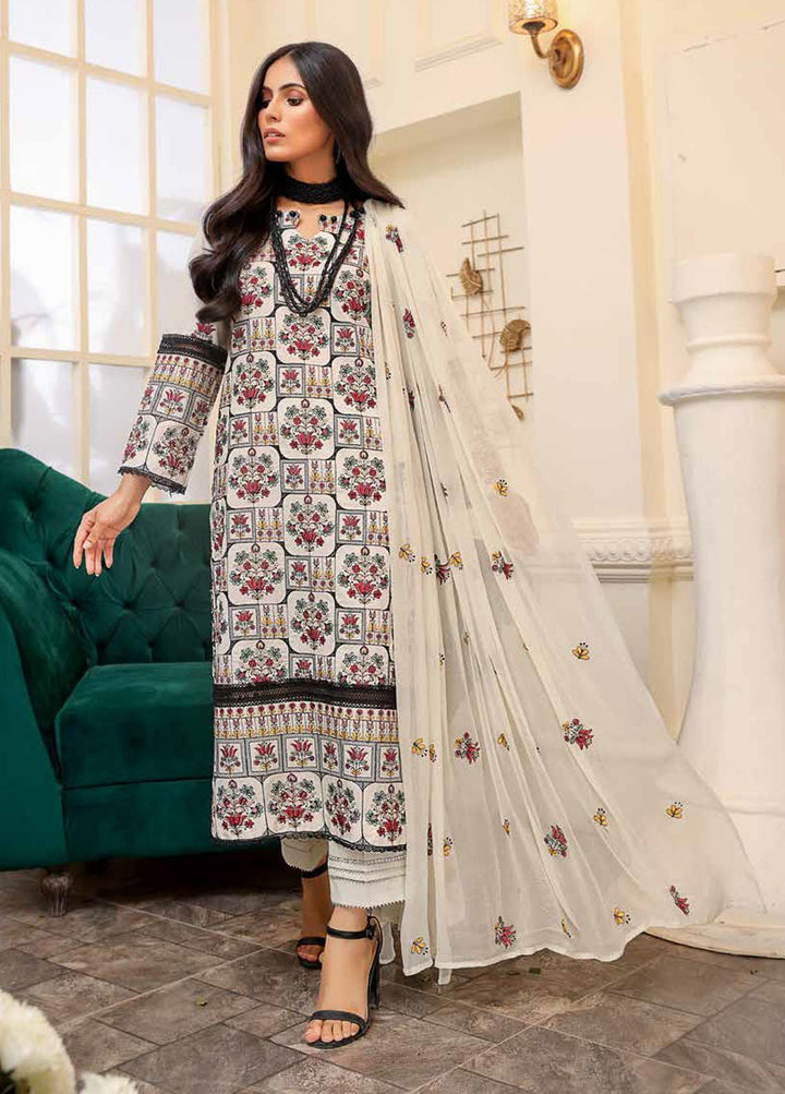 Breeze By Mahnur Embroidered Lawn Suits Unstitched 3 Piece MN22LB ML-04 - Luxury Collection