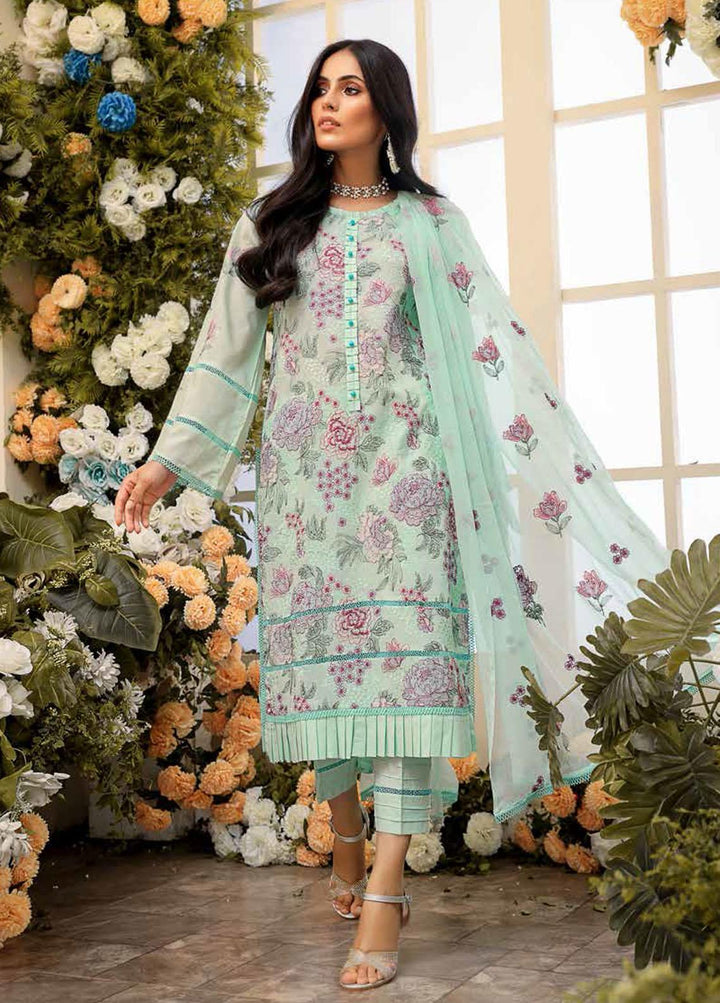 Breeze By Mahnur Embroidered Lawn Suits Unstitched 3 Piece MN22LB ML-05 - Luxury Collection