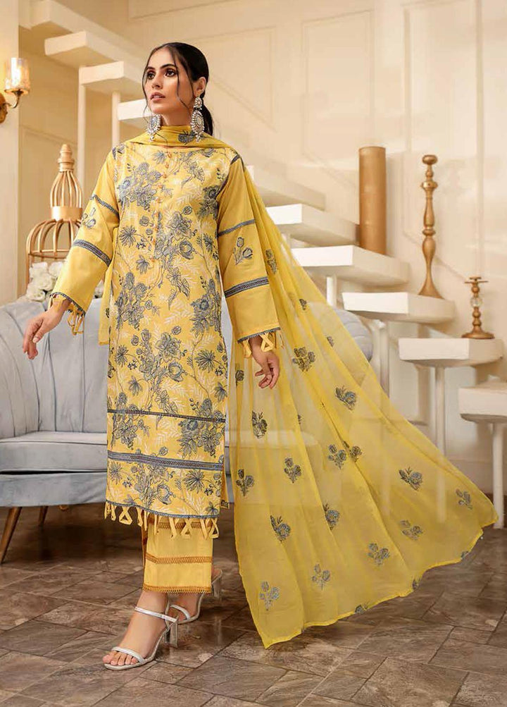 Breeze By Mahnur Embroidered Lawn Suits Unstitched 3 Piece MN22LB ML-08 - Luxury Collection