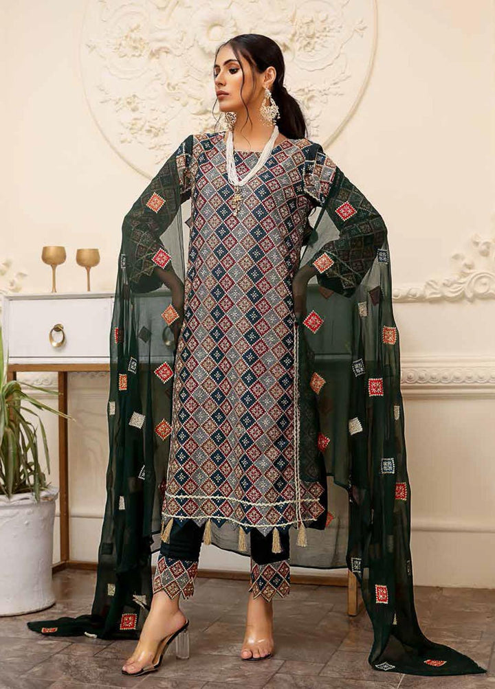 Breeze By Mahnur Embroidered Lawn Suits Unstitched 3 Piece MN22LB ML-09 - Luxury Collection