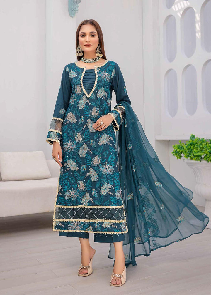 Mahnur Embroidered Linen Suits Unstitched 3 Piece MN22LN ML-04 - Winter Collection
