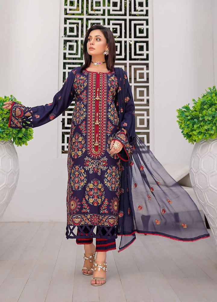 Mahnur Embroidered Linen Suits Unstitched 3 Piece MN22LN ML-05 - Winter Collection