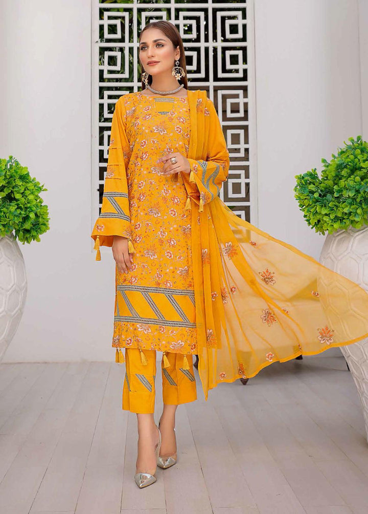 Mahnur Embroidered Linen Suits Unstitched 3 Piece MN22LN ML-06 - Winter Collection